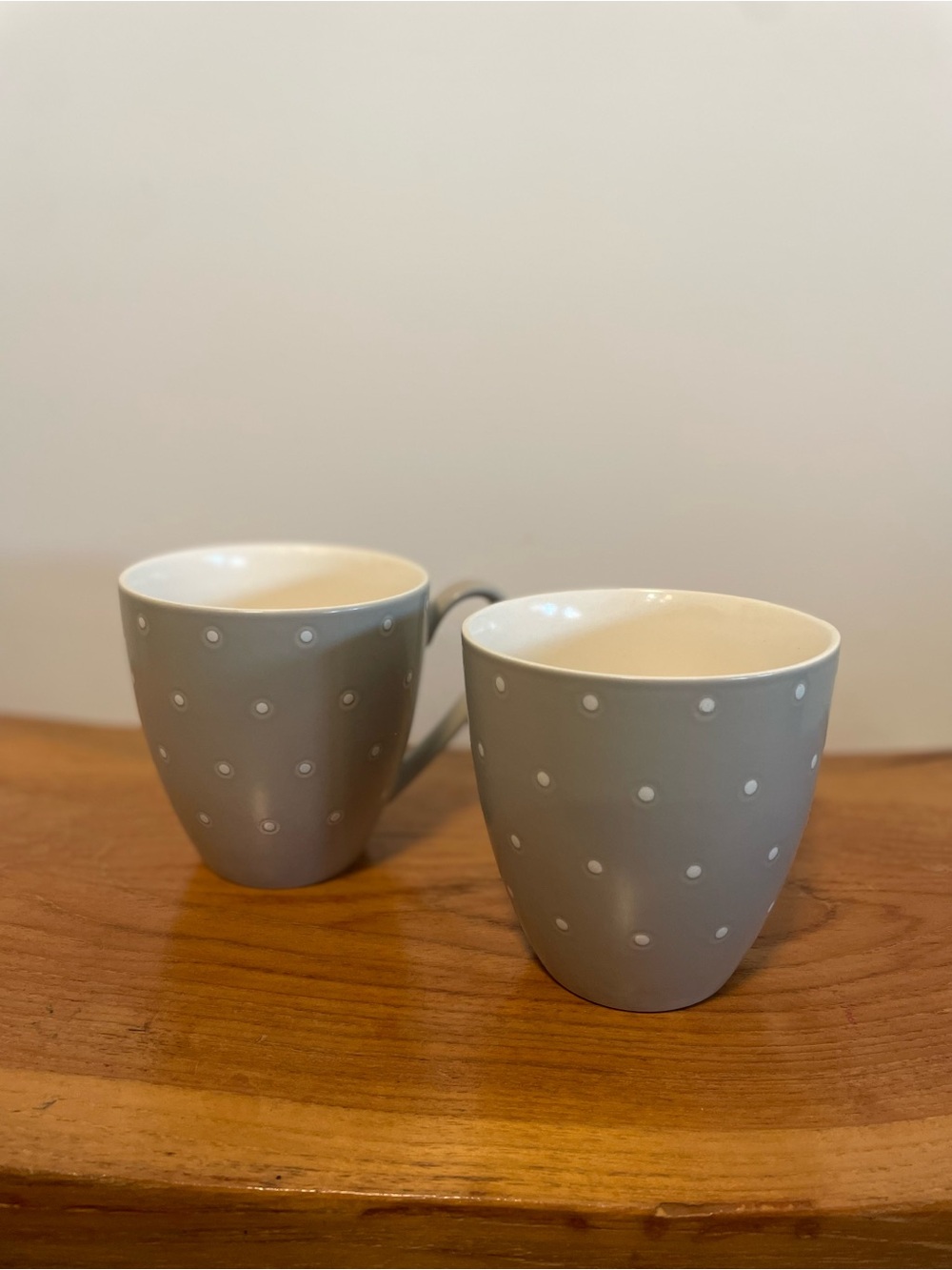 Kate spade Lenox Larabee beige and White Polka Dot Mug - set of 2